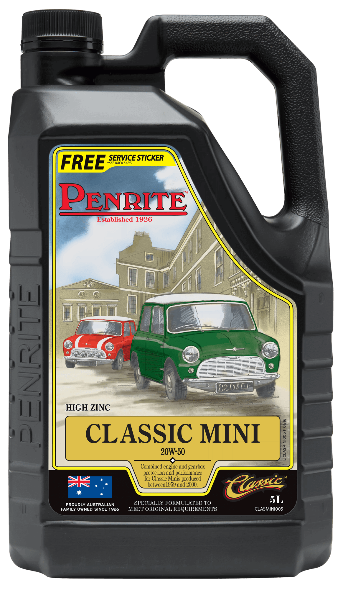 Classic Mini 20w 50 Mineral Penrite Oil