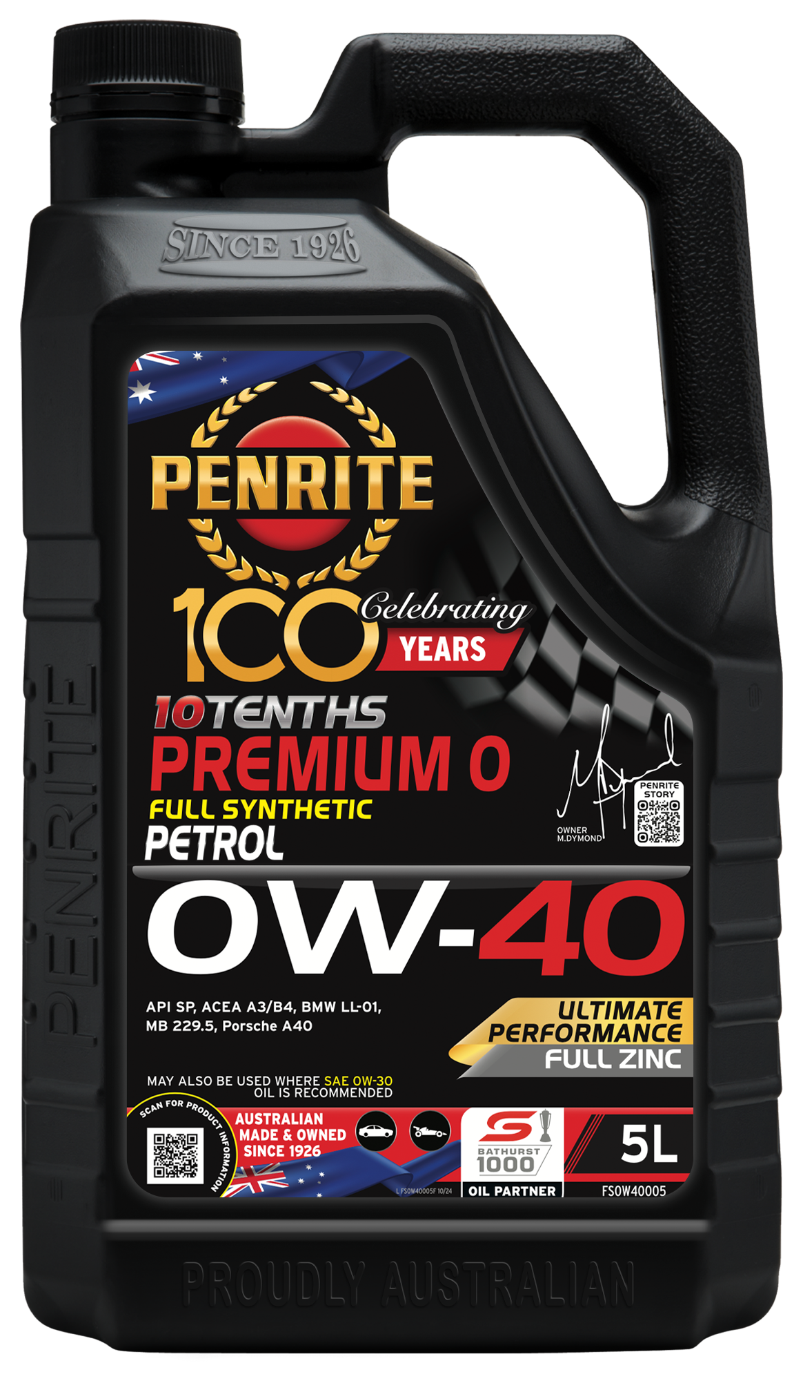 Bmw Recommended Oil >> 10 Tenths Premium 0w 40 Full Synthetic Penrite Oil Bmw Recommended Oil >> 10 Tenths Premium 0w 40 Full Synthetic Penrite Oil